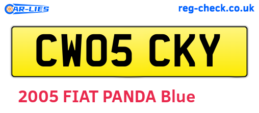 CW05CKY are the vehicle registration plates.