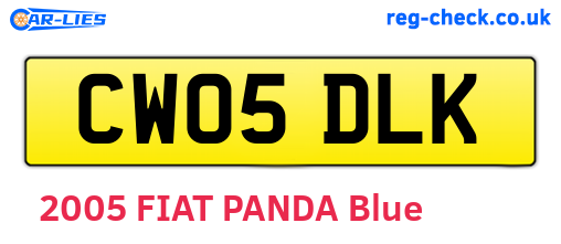 CW05DLK are the vehicle registration plates.