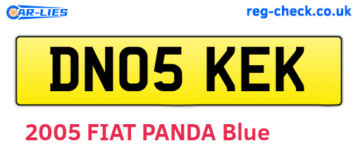 DN05KEK are the vehicle registration plates.