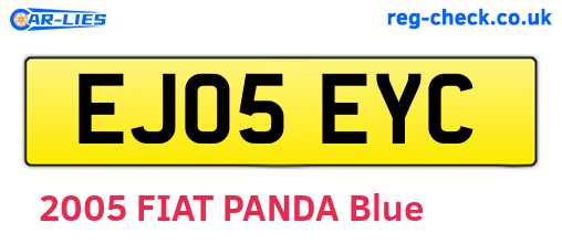 EJ05EYC are the vehicle registration plates.