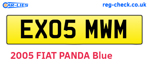 EX05MWM are the vehicle registration plates.