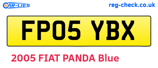 FP05YBX are the vehicle registration plates.