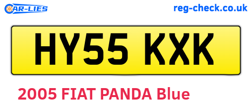 HY55KXK are the vehicle registration plates.