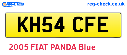 KH54CFE are the vehicle registration plates.