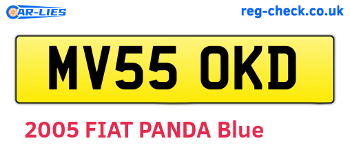 MV55OKD are the vehicle registration plates.