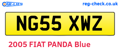 NG55XWZ are the vehicle registration plates.