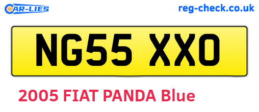 NG55XXO are the vehicle registration plates.