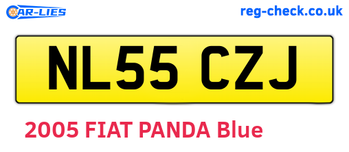 NL55CZJ are the vehicle registration plates.