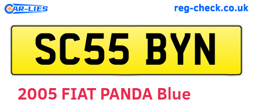 SC55BYN are the vehicle registration plates.