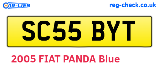 SC55BYT are the vehicle registration plates.