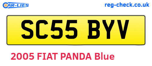 SC55BYV are the vehicle registration plates.