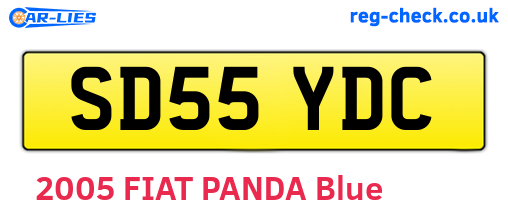 SD55YDC are the vehicle registration plates.