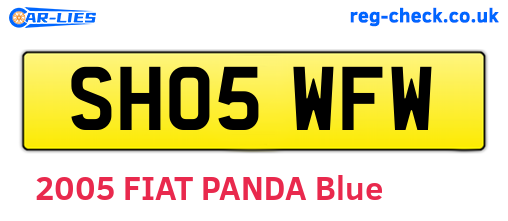 SH05WFW are the vehicle registration plates.
