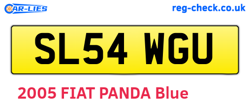 SL54WGU are the vehicle registration plates.