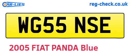 WG55NSE are the vehicle registration plates.