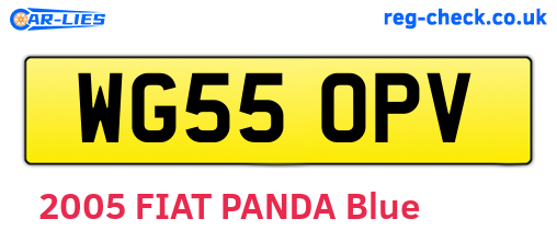 WG55OPV are the vehicle registration plates.