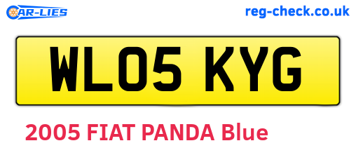 WL05KYG are the vehicle registration plates.