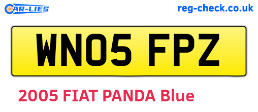 WN05FPZ are the vehicle registration plates.