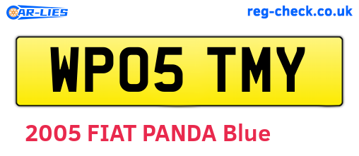 WP05TMY are the vehicle registration plates.