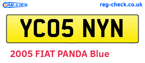 YC05NYN are the vehicle registration plates.