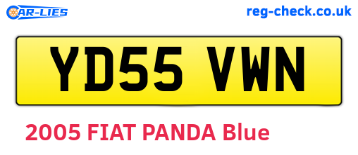 YD55VWN are the vehicle registration plates.