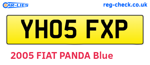 YH05FXP are the vehicle registration plates.