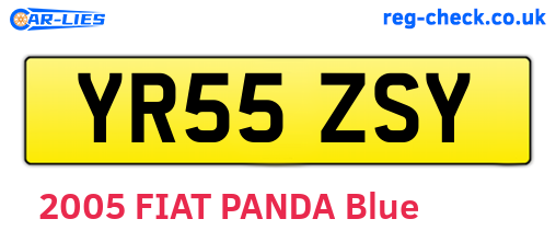 YR55ZSY are the vehicle registration plates.