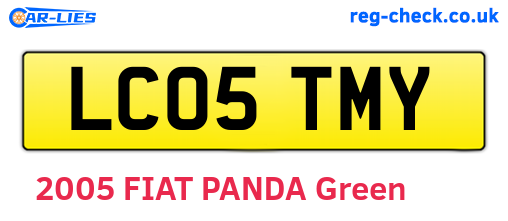 LC05TMY are the vehicle registration plates.