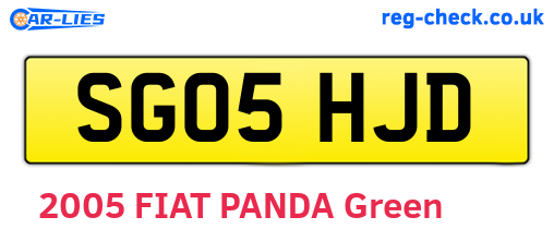 SG05HJD are the vehicle registration plates.