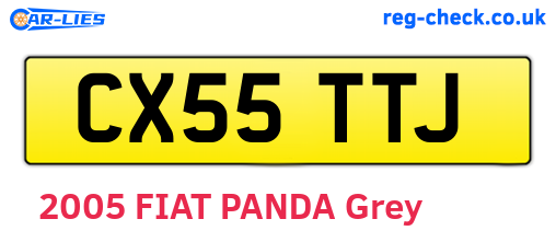 CX55TTJ are the vehicle registration plates.