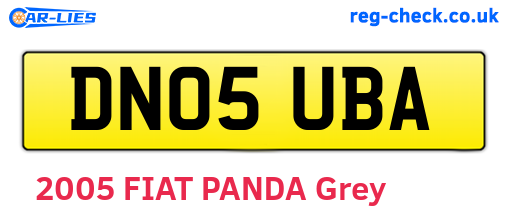 DN05UBA are the vehicle registration plates.