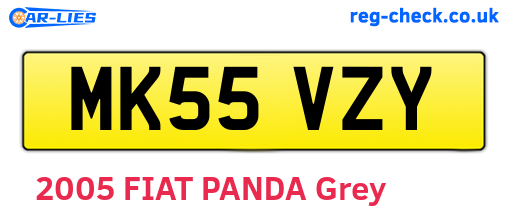 MK55VZY are the vehicle registration plates.