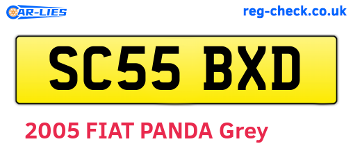 SC55BXD are the vehicle registration plates.