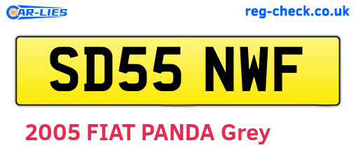 SD55NWF are the vehicle registration plates.