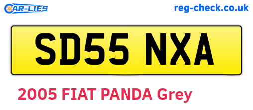SD55NXA are the vehicle registration plates.