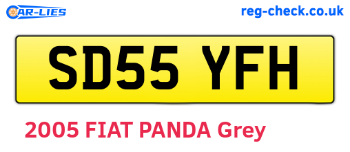 SD55YFH are the vehicle registration plates.