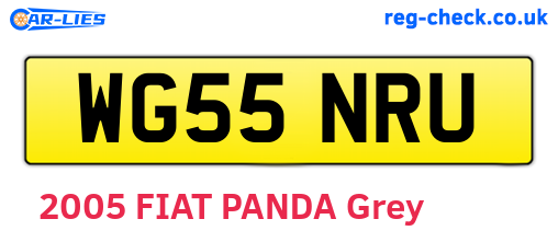 WG55NRU are the vehicle registration plates.
