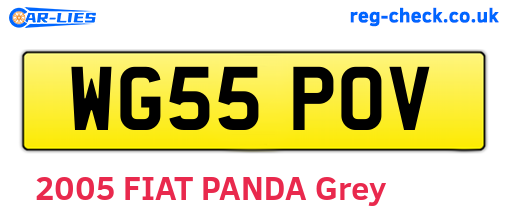 WG55POV are the vehicle registration plates.