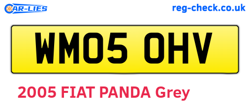 WM05OHV are the vehicle registration plates.