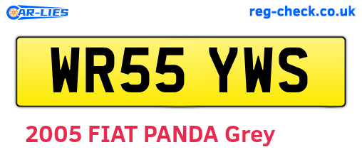 WR55YWS are the vehicle registration plates.