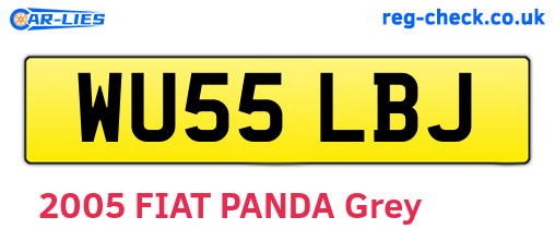 WU55LBJ are the vehicle registration plates.