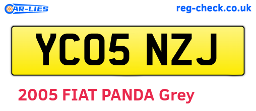 YC05NZJ are the vehicle registration plates.