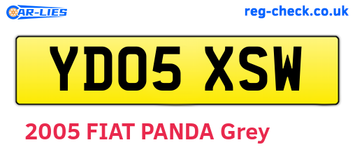 YD05XSW are the vehicle registration plates.