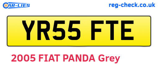 YR55FTE are the vehicle registration plates.