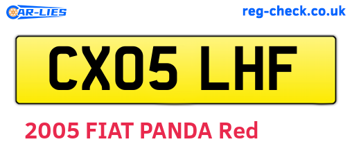 CX05LHF are the vehicle registration plates.