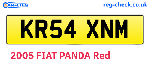 KR54XNM are the vehicle registration plates.