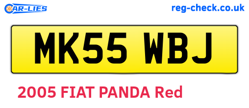 MK55WBJ are the vehicle registration plates.