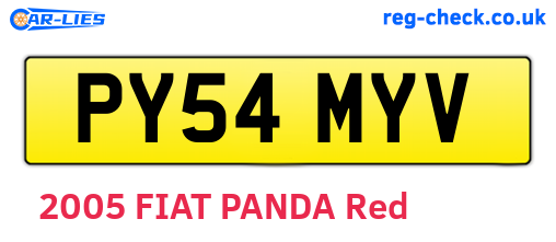 PY54MYV are the vehicle registration plates.