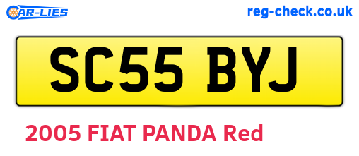 SC55BYJ are the vehicle registration plates.