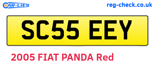 SC55EEY are the vehicle registration plates.
